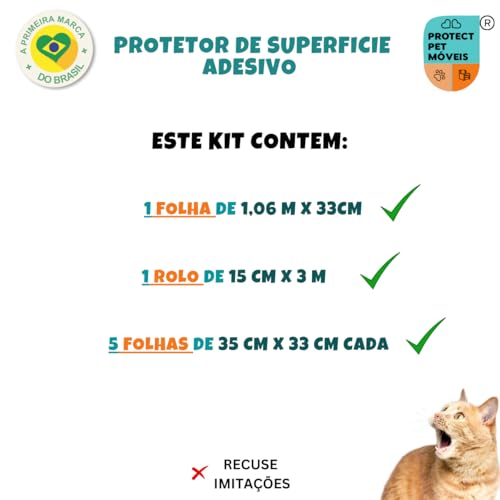 Kit Anti Arranhador Para Gatos 3 tamanhos Protetor Adesivo De Sofa Para Gatos Protetor Sofa Gato Ade