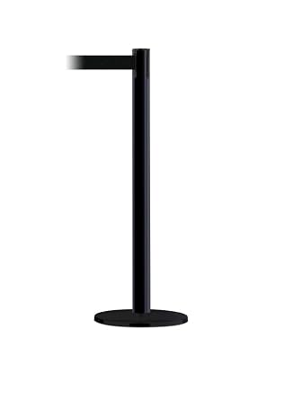 Post with Retractable Barrier