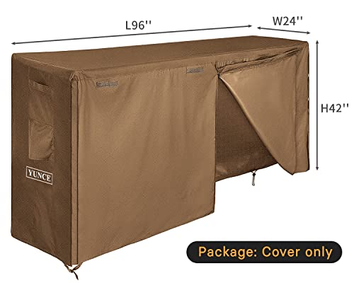 Yunce Heavy Duty 8Ft Log Rack Cover, Waterproof Wood Rack Covers For Firewood - 600D Oxford With Zipper (Brown) #TOP5