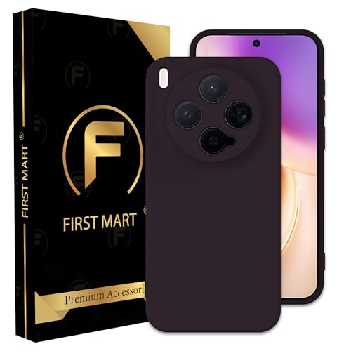 Image of FIRST MART Matte Silicone Back Cover for Vivo X300 - Purple
