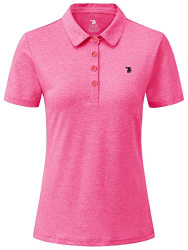 Polo de golf femme manches courtes idéal pour le tennis en été rouge