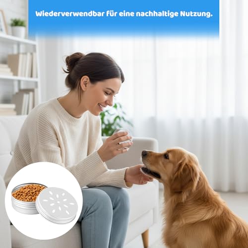 10er Set Hundetraining Zubehör, Aluminium Hundeduft Dosen Mit Belüftung, 60ml Geruchsbehälter Für Fährtenarbeit Hund Zubehör, Riechtraining Set Für Schnüffelhunde, Agility-Training Und Indoor-Spiele