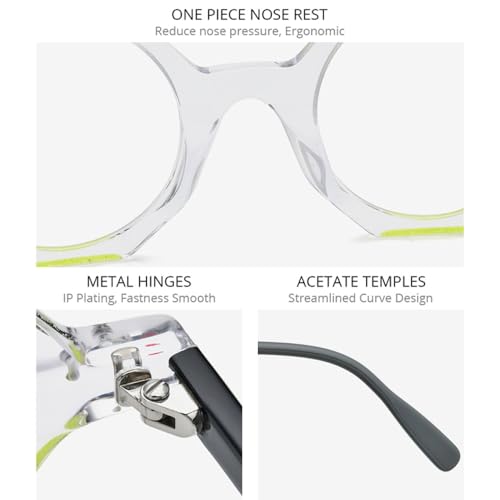 Lunettes polygone vintage MUTYNE : exprimez votre style unique en acétate de poudre