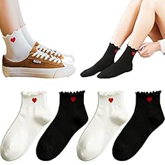 4pk - Heart Pattern 02-white*2+black*2