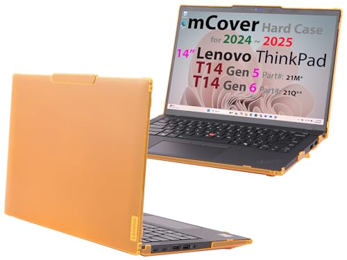Coque Lenovo ThinkPad T14 Gen 5 orange pour travailler en déplacement nomade