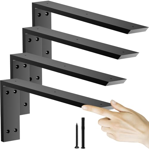 Countertop Support Bracket 18 inch 4 Pack (3/8" Thick),Premium Heavy Duty Granite Countertop Brackets 18"x8"x2.5",Shelf L Bracket Mantel Corbels for Quartz,Wood,Concrete and Laminate Countertops