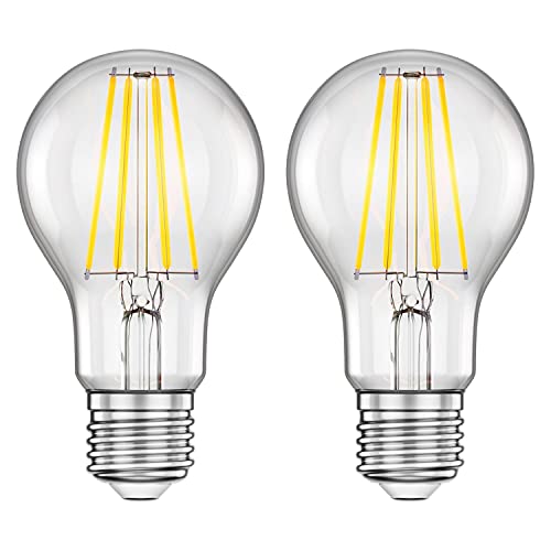 ledscom.de E27 LED Leuchtmittel, A60, warmweiß (2700K), 7,1W, 963lm, 3-Stufen-Dimmer, 2 Stk Cover