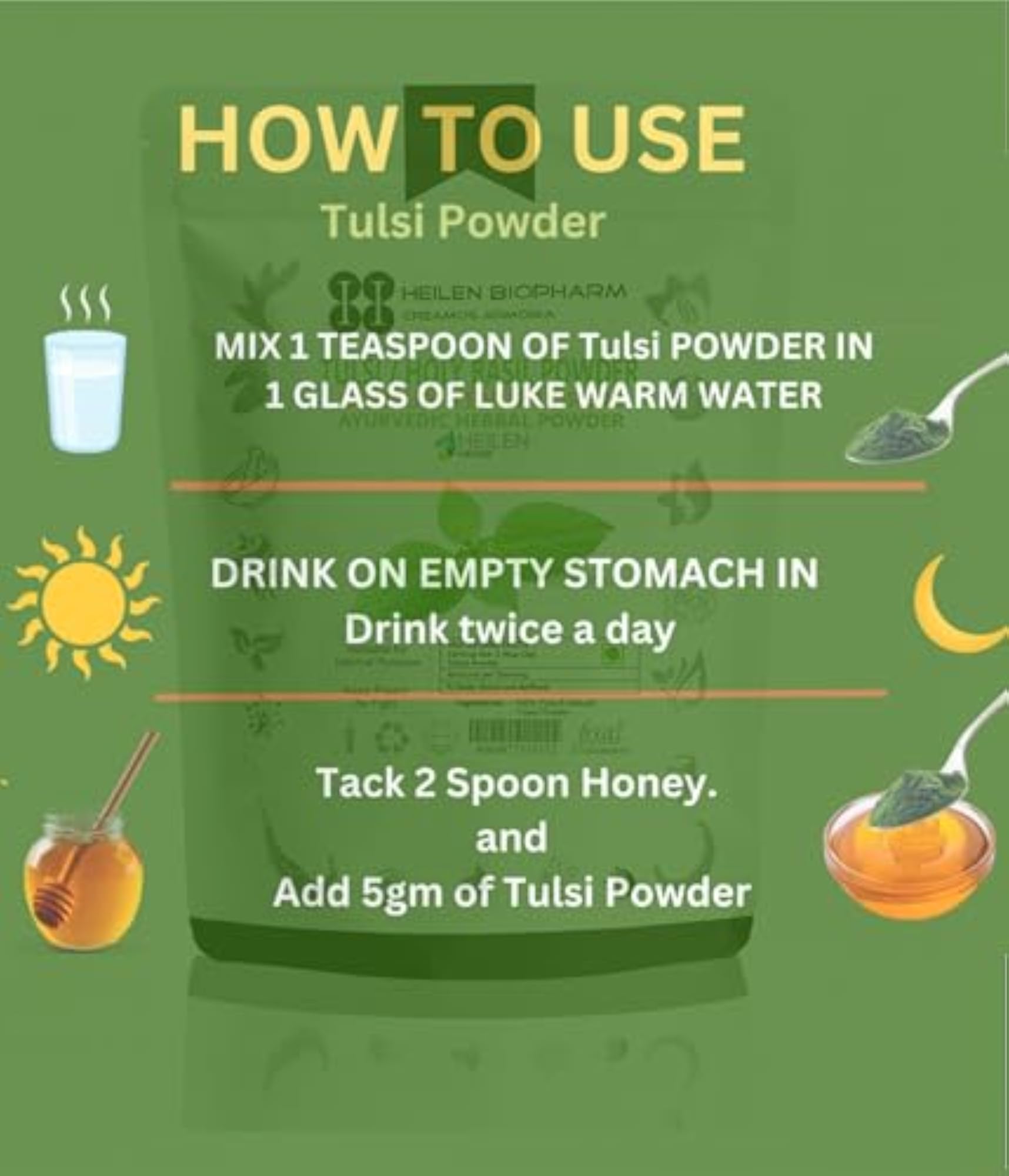 Heilen Biopharm Tulsi Powder Health Improvement