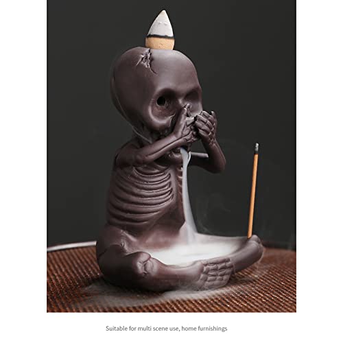 3Pcs Skull Incense Burner,Backflow Incense Burner Waterfall Incense Holder Dragon Skull Creative Smoke Incense Cones Decora Insencens Burner Waterfall Ornamen For Home Office Yoga Temple #TOP3
