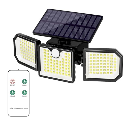 Image of Solar Light Outdoor with Motion Sensor, Solar Wall Light with Dual Head Spotlights 30 LED Waterproof 360-Degree Rotatable Solar Security Light Outdoor for Garden, for Front Door Yard Ga1 Pack