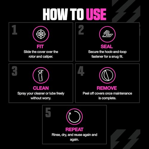 Muc-Off Housses Frein à Disque Motif Camouflage, Lot de 2 - Protections pour Frein à Disque de Vélo en Néoprène Lavable - Protège des Projections et des Dégâts en Déplacement – vue 5