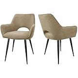 【Coussins de qualité supérieure】Les chaises salle manger ont des coussins et dossiers en mousse mémoire ultra - épaisse et haute - densité,résistants à la déformation.Le grand coussin et le dossier ergonomique vous procurent un siège confortable.