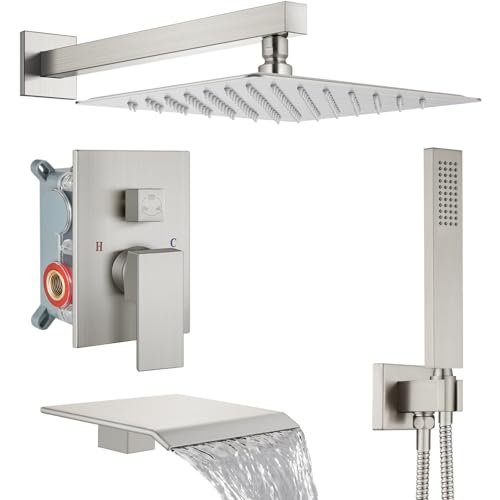 Midanya 3-Function Shower System with Rainfall Head and Handheld Sprayer