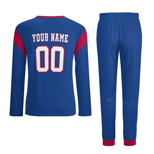 Custom Pajamas 2-Piece Set Personalized Name Number Long Sleeve Soft Nightwear for Men Dad Husband4