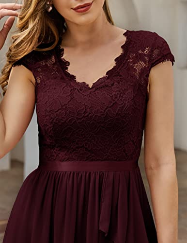 Image of Wedtrend Women's Bridesmaid Dresses Short Prom Dress Ruffle Semi Formal Cocktail Dresses Floral Homecoming Dress