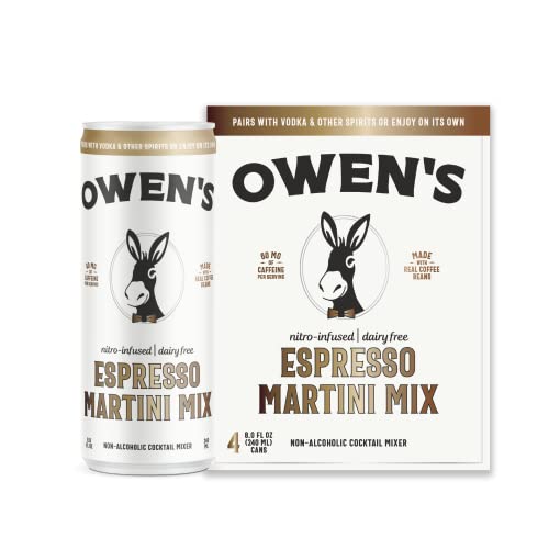 Image of Owen's Espresso Martini Mix, Premium Cocktail Mixer Made with Real Coffee Beans - 8oz Cans (12 pack)