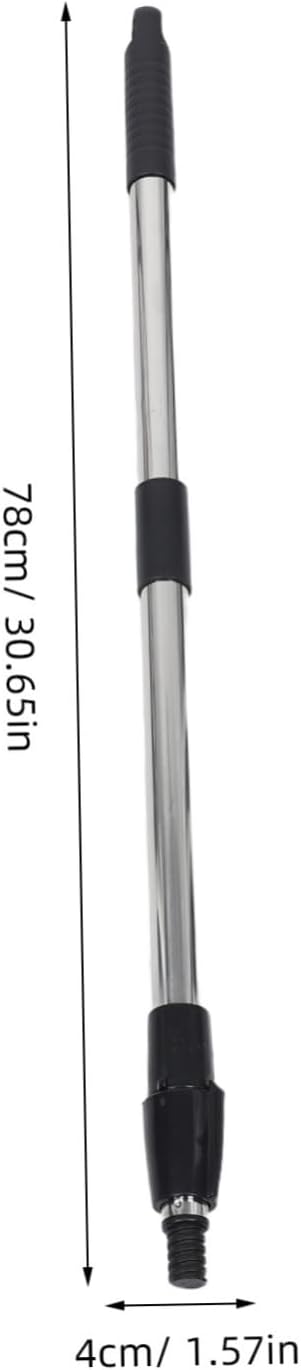 2 Sets Heavy Duty Stainless Steel Mop Handle Replacement with Threaded Extension and Detachable Multi-Section Build, Compatible Mop Accessories for Floor Cleaning and Commercial