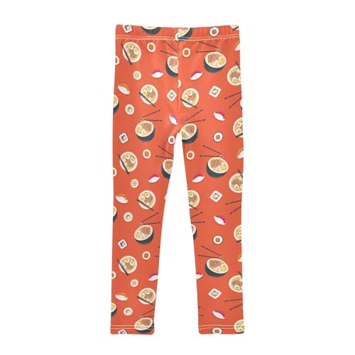 ZZKKO Girls Leggings Rolls Sushi Ramen Toddler Girls Clothes Leggings for Girls Toddler Girls Leggings 3-4T2