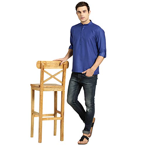 Image of SOJANYA Men's Cotton Regular Fit Short Kurta