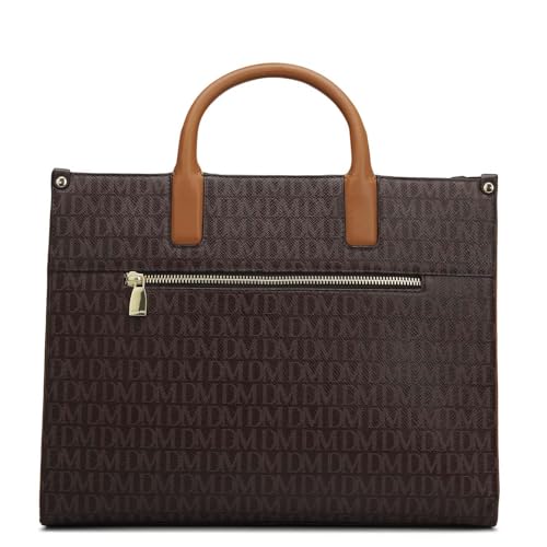 Image of Da Milano Leather Satchel Bag for Women - Brown