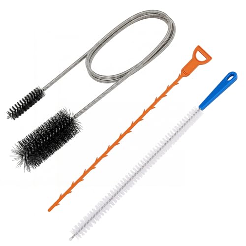 3 Pièces Furet Deboucheur Canalisation, Brosse de Nettoyage Réutilisable, Brosse Nettoyage Deboucheur Canalisation pour Débouchage de Canalisation pour...