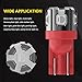PHINLION 194 LED Light Bulb Red Super Bright 168 2825 W5W T10 Wedge 6-SMD 3030 Chipsets LED Replacement Bulbs for Car Dome Map Parking Door Courtesy Side Marker License Plate Lights
