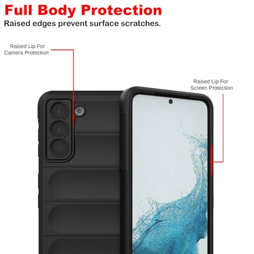 Image of amazon basics Mobile Cover for Samsung Galaxy S22 5G | Full Camera Protection | Liquid Silicon Case | Flexible Bumper Case for Samsung Galaxy S22 5G (Black)