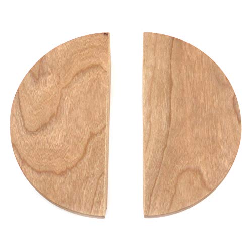 MY MIRONEY Round Shape Wood Cabinet Knobs Pulls Cherry Wood Drawer Pulls Handles Drawer Pulls Hardware Solid Wooden Handles for Cabinet Dresser Cupboard(2.52