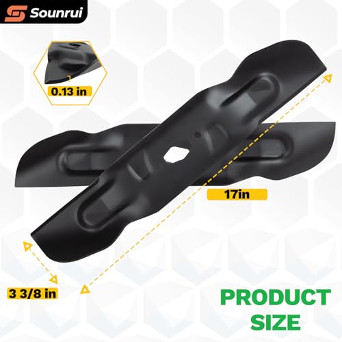 Sounrui (Set of 3) 50 Inch Mower Blades for Cub Cadet XT1 XT2 ZT1 ZT2 LT50 LX50, Troy-Bilt MTD Craftsman, Fits 50" Deck, Replaces OEM 742P05094 942-05094 742-05094 High-Lift Mulching Blade by Sounrui - Used condition - Image 3
