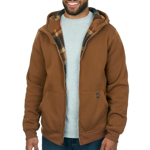 Coleman Polar Men's Fleece Lined Workwear Full-Zip Sweatshirt with Hood, Perfect Hoodie For The Outdoors