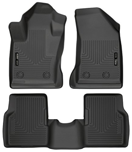 Husky Liners Weatherbeater Floor Mats | Fits 2017-2026 Jeep Compass | Front & 2nd Row, 3-pc Black - 95681