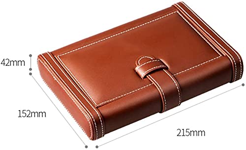 Sigarendoos Sigarenkoker Reis Bruin Echt Leder Humidor, Cederhout Tray Tabaksdoos - Image 3