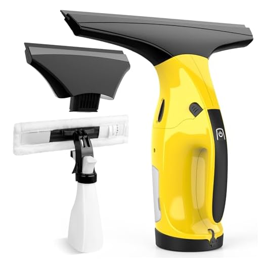 Eave Window Vac Cleaner Kit, Upgraded Cordless Window Vacuum with 17cm & 28cm Suction Nozzles, Electric Window Cleaner with 40min Battery Life and 270ml Water Tank, Suitable for Windows, Mirrors