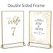 NIUBEE 6Pack 8.5 x 11 Acrylic Sign Holder with Gold Frames and Vertical Stand, Ideal for Display Wedding Table Numbers, Double Sided Picture, Clear Photos, Menu Holders
