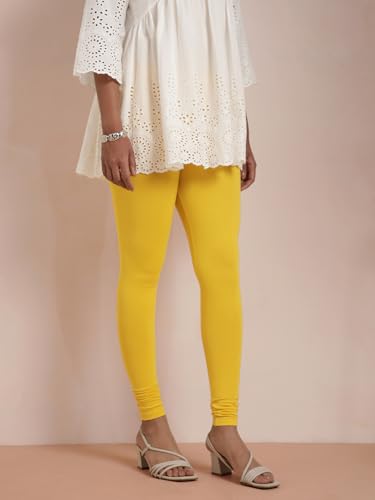 Image of TWIN BIRDS Tailored Cut and Classic Fit Super Stretchable Elastane Fabric Churidar Leggings for Women