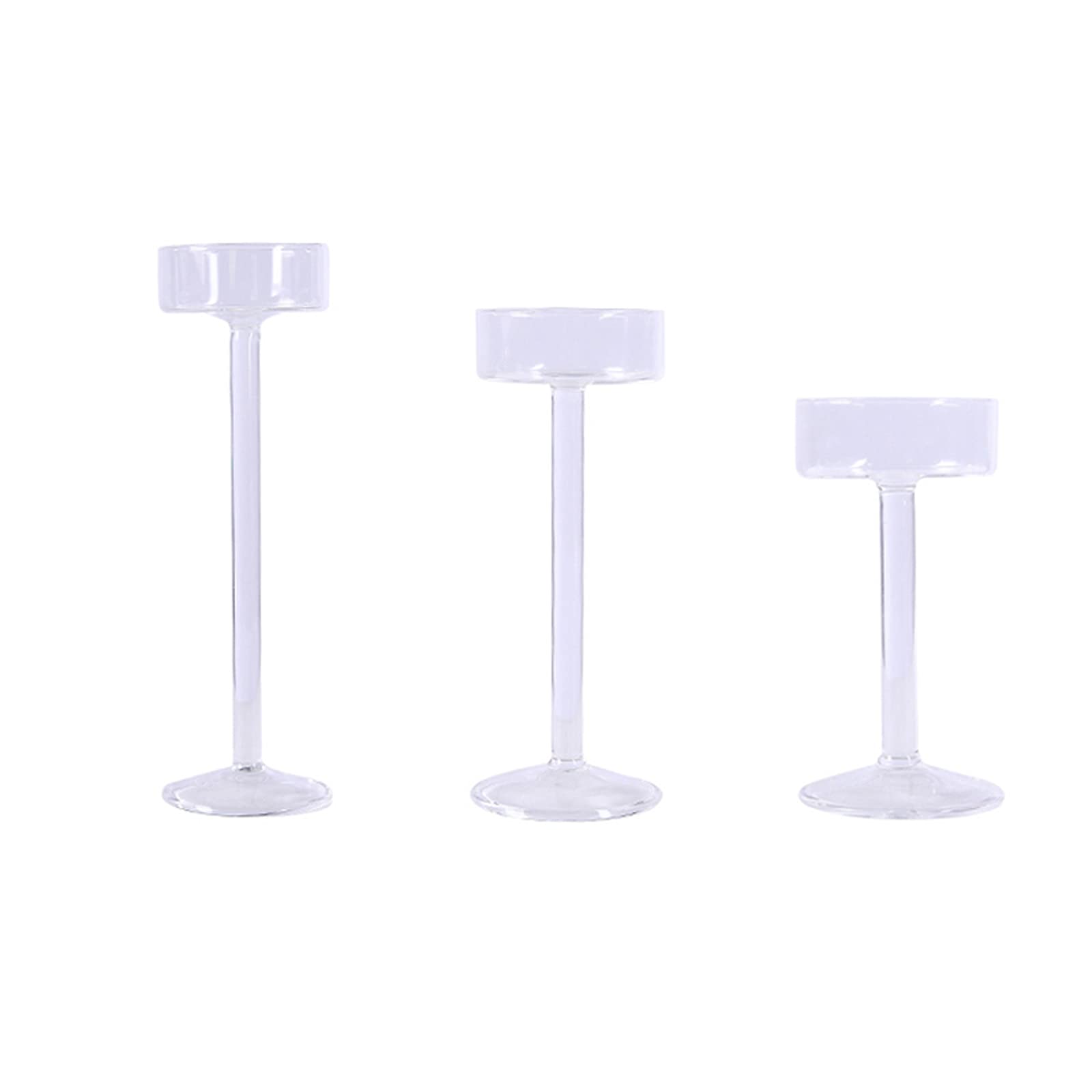Sbjklyrn One Color Candleholder, 3 Pc Holder For Wedding Decorations Candelabros Nordic Candle Stand Candle Holders Modern