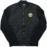 Quilted jacket with long sleeves and a high neckline