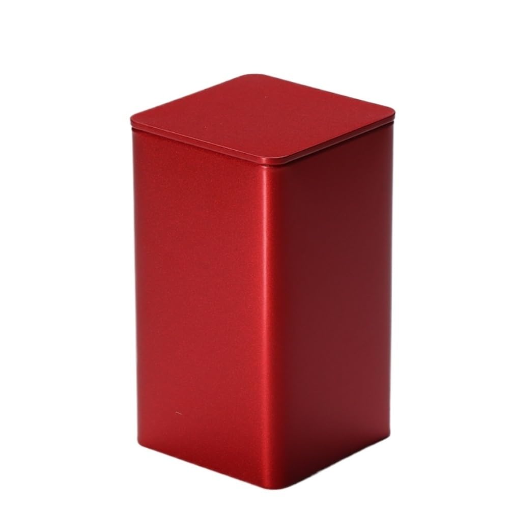 XYNSNDB Teedose, Vorratsbehälter für große Teemengen, kleines/großes quadratisches Eisenglas, leeres Glas, Küchengewürz-Vorratsdose, Tee-Set, einzelnes Glas, Teedose (A, hohe Dose)
