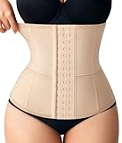 Nebility Waist Trainer for Women Corset Shapewear Tummy Control Body Shaper Girdle Waist Cincher Postpartum Belly Band(Medium, Beige)