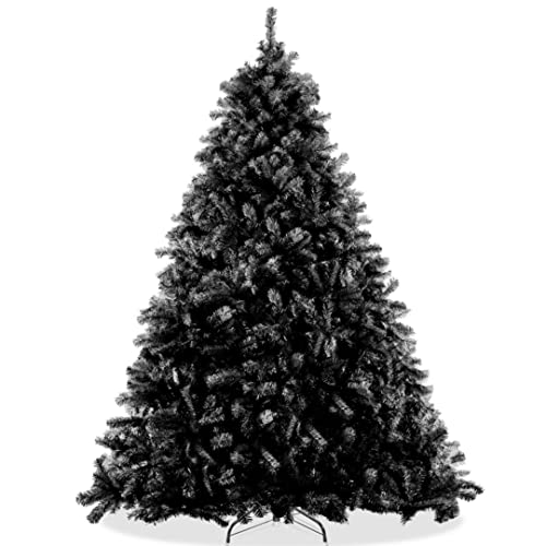 GOCHANGE 7.5FT Black Christmas Tree, Artificial Christmas Tree with 1738 Branch Tips, Decoration for Halloween Xmas Seasonal & Winter Holiday, Foldable, Sturdy X-Shaped Metal Stand to Support GOCHANGE 7.5FT Black Christmas Tree, Artificial Christmas Tree with 1738 Branch Tips, Decoration for Halloween Xmas Seasonal & Winter Holiday, Foldable, Sturdy X-Shaped Metal Stand to Support