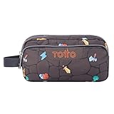 TOTTO Estuche Escolar Tres Compartimentos Estampado Videojuego - Agapec