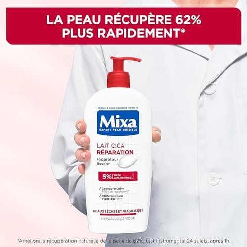 Lait Cica Réparation Effet Longue Durée Peau Sèche Et Fragilisée Mixa Le Flacon De 250ml - vue 3
