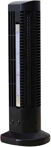 VKEKIEO Ventilador de torre con luz LED, pequeña lámpara oscilante y silenciosa con ventilador de refrigeración de aire, aire acondicionado