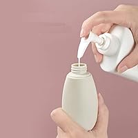 Vista 4 de Travel Bottle, 3 Pcs Leak Proof Refillable Squeezable Containers Set(60 ml) with Label and Transparent Carry Bag for Liquid Shampoos, Soap and