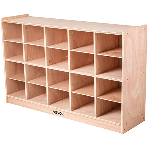 Happybuy 20-Section School Storage Locker, Wooden Storage Cabinet with 4 Casters, Classroom Cubbies for Storage, 15mm Thick Plywood Locker for Home, Office, School, Gym, Kindergarten - Image 6