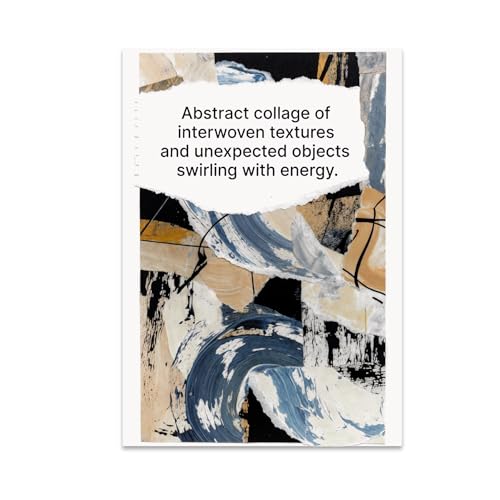 Modern Home Poster Print - Abstract Collage of Interwoven Textures