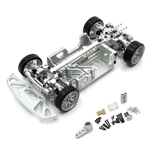 RC�A�b�v�O���[�h�R���|�[�l���g For WLtoys For Mini-Q9 1/28 �����A�b�v�O���[�h�}���`�z�C�[���x�[�X�t���[�� 4WD RC �J�[�A�b�v�O���[�h�C�����i(Silver)