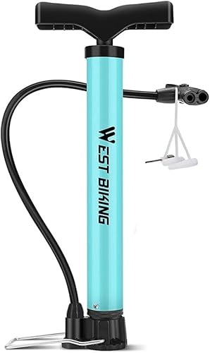 SCIENISH Bike Pump,Compatible with Presta and Schrader Valve...