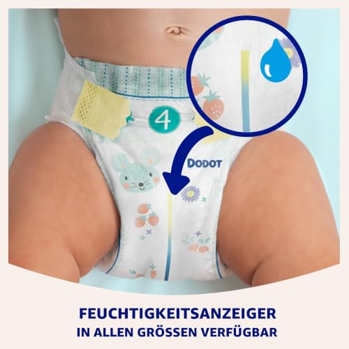 Dodot Sensitive Babywindeln, Größe 2 (4-8 kg), 240 Windeln + Geschenk mit 40 Aqua Pure Feuchttüchern, 99% Wasser… – Ansicht 5