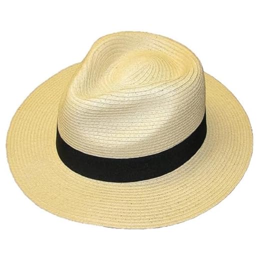 AB Hats and Accessories Mens Straw Fedora Hat Summer Trilby Packable Travel Tube Black Band (UK, Alpha, XXL, Natural)